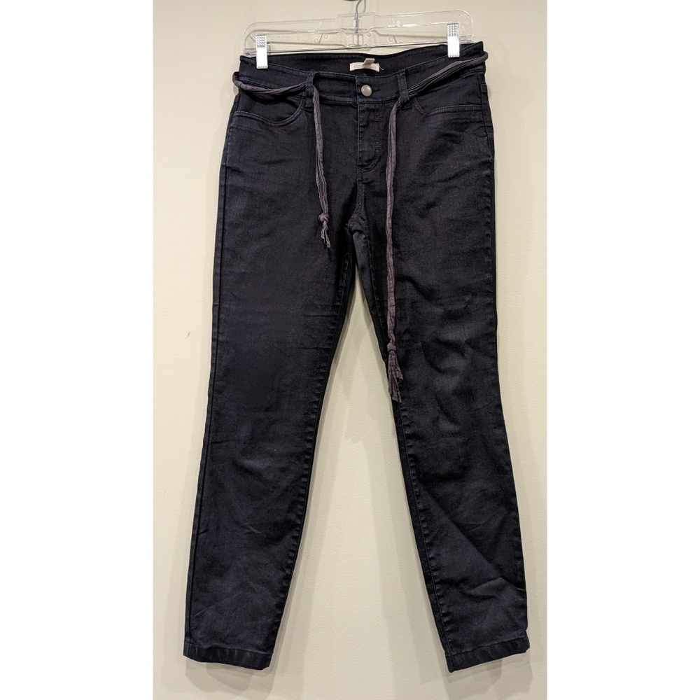 Eileen Fisher Indigo Blue Jeans with Tie Waist Size 6 - Picture 1 of 6
